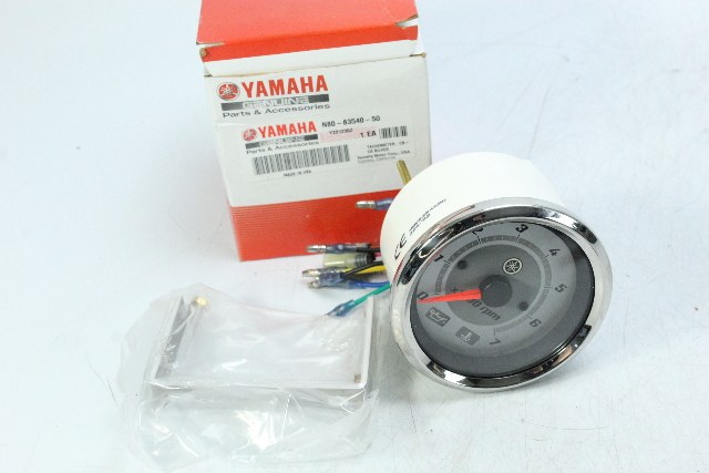 OEM Yamaha CB - CS Analog Tachometer Silver 8-Wire W/Hardware NEW IN BOX!