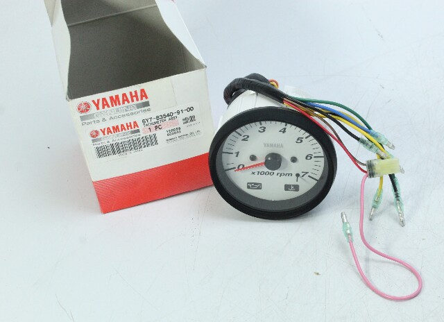 NEW IN BOX!!! OEM Yamaha CB-CS Analog Tachometer Assembly White