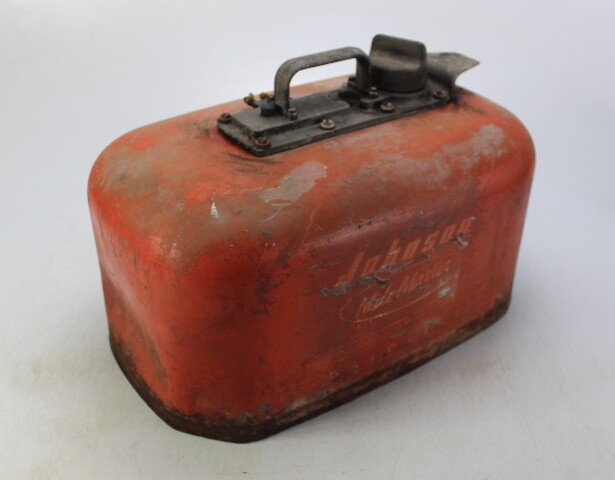 Vintage Johnson Mile Master Metal Outboard Fuel Tank 6 Gallon