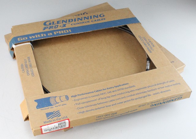 A7100/20 Glendinning Pro-X Throttle & Control Cable Set of 2 20' NEW OLD STOCK