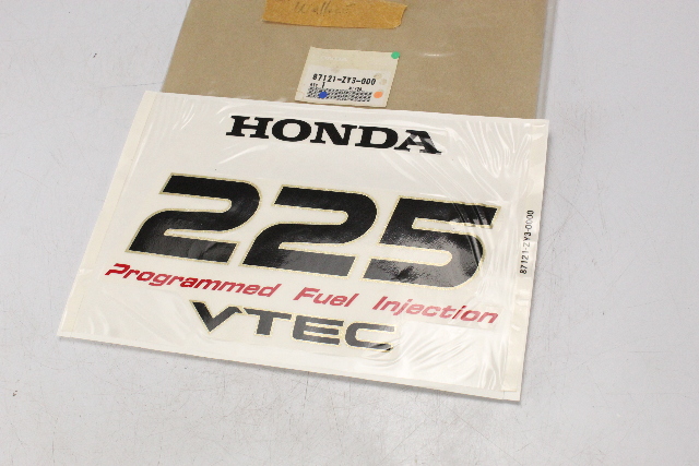87121-ZY3-000 NEW OEM Honda VTEC Decal 225 HP