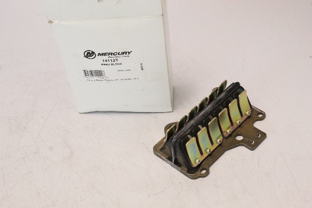 14112T 14112 Mercury 1977-2006 Reed Block & Plate 15 18 20 25 HP 2 Cylinder NOS