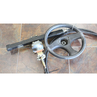 SSC13415 Teleflex 15' Rack & Pinion Steering Cable W/ Steering Wheel & Helm