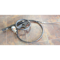 SSC13415 Teleflex 15' Rack & Pinion Steering Cable W/ Steering Wheel & Helm