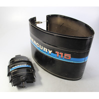 Mercury Cowling Wrap Around Shroud Hood W/Medallion Cowl Cowling Cover 115 HP