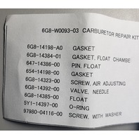 NEW! 6G8-W0093-03-00 6G8-W0093-01-00 Yamaha 1996 & UP Carburetor Kit 9.9 HP 4 st