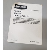 NEW! 19692A1 C# 19692 Mercury Mercruiser Big Block Pulley Kit