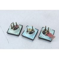 US Marine Faria Bayliner Set of 5 Square Gauges RPM MPH Fuel Oil Volts