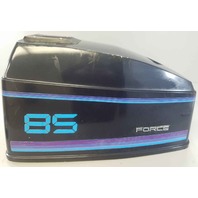 F2C663712 Force 1987 US Marine Top Cowling Engine Cover Hood 85 HP 3 cylinder