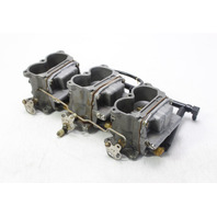 392602 392603 Johnson Evinrude 1982 Carburetor Set of 3 w/ Fuel Manifold 150 HP