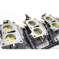 392602 392603 Johnson Evinrude 1982 Carburetor Set of 3 w/ Fuel Manifold 150 HP