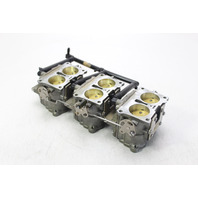 431795 Johnson Evinrude 1986-1990 OEM Carburetor Set of 3 & Fuel Manifold 150 HP