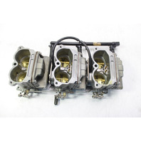 431795 Johnson Evinrude 1986-1990 OEM Carburetor Set of 3 & Fuel Manifold 150 HP