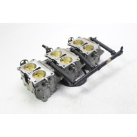 431795 Johnson Evinrude 1986-1990 OEM Carburetor Set of 3 & Fuel Manifold 150 HP