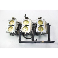 431795 Johnson Evinrude 1986-1990 OEM Carburetor Set of 3 & Fuel Manifold 150 HP