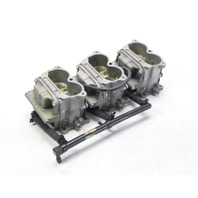 431795 Johnson Evinrude 1986-1990 OEM Carburetor Set of 3 & Fuel Manifold 150 HP