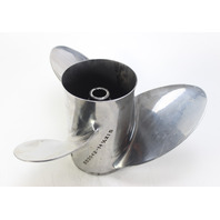 14-3/8 x 15 Stainless Steel Propeller Johnson Evinrude Yamaha 15 Spline 6 MO WTY