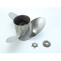Mercury Marine Laser II Stainless 13-7/8 x 21 RH Propeller 6 MONTH HUB WARRANTY!