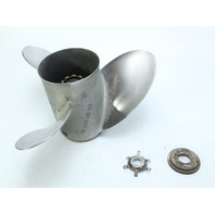 Mercury Marine Laser II Stainless 13-7/8 x 21 RH Propeller 6 MONTH HUB WARRANTY!