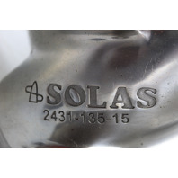 Solas New Saturn 3 Blade 13 1/2 X 15 RH Propeller Stainless 6 MONTH HUB WARRANTY