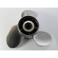 Yamaha Stainless Propeller 13-1/4 x 15 LH 3 Blade 15 Spline GOOD CONDITION