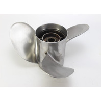 Yamaha Stainless Propeller 13-1/4 x 15 LH 3 Blade 15 Spline GOOD CONDITION