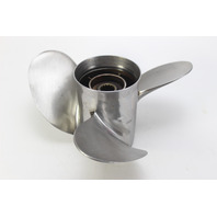 Yamaha Stainless Propeller 13-1/4 x 15 LH 3 Blade 15 Spline GOOD CONDITION