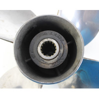 431718 Johnson Evinrude STT Propeller 13-1/4 x 25 4 Blade 15 Spline 6 MO HUB WTY