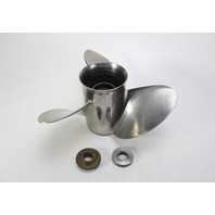 14-1/2 x 23 Stainless Steel Propeller Honda Yamaha 15 Spline 6 MONTH WARRANTY