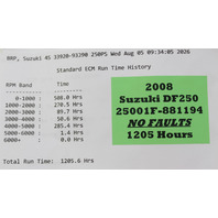 33920-93J90 Suzuki 2009 ECU Power Pack TESTED 1205 Hours DF 200 225 250 HP