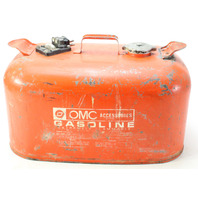 Vintage Johnson OMC Metal Outboard Portable Fuel Gas Tank 6 Gallon