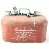 Vintage Johnson Evinrude Metal Outboard Portable Fuel Gas Tank 6 Gallon