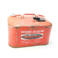 Vintage Mercury Metal Outboard Portable Fuel Gas Tank 6 Gallon