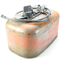 Vintage Johnson Evinrude Metal Outboard Fuel Tank w/ Hose 6 Gallon For Parts