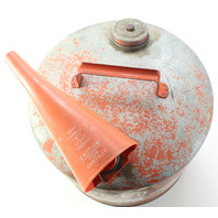 Vintage Sears Snow Co Metal Outboard Portable Fuel Gas Tank 6 Gallon