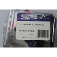 NEW! OEM Evinrude Johnson 1973 - 2005 OMC Universal 3" Tachometer Gauge 7K