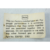 NEW IN BOX OMC Stringer Stern Drive Forward Gear & Pinion Set 328763