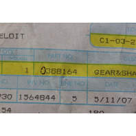 388164 Gear & Shaft Assembly Johnson Evinrude 9.9 15 HP 1974 1975 1976 -1980 NEW