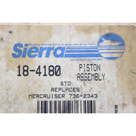 18-4180 736-2343 Mercury MerCruiser GM Standard Piston Kit 120 150 190 2.5L NOS