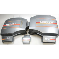 Mercury & Mariner 90 HP Clam Shell Hood Top Cowl Engine Cover Set