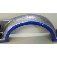 Outboard Marine Metallic Silver Blue Fiberglass Boat Trailer Fender NEW TAKE OFF