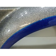 Outboard Marine Metallic Silver Blue Fiberglass Boat Trailer Fender NEW TAKE OFF