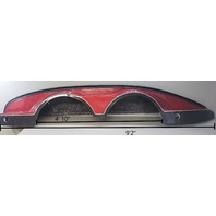 Outboard Marine Red Black Fiberglass W/ Carpet Boat Trailer Fender NEW TAKE OFF