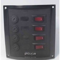 424010-1 Sea Lectric Sea Dog Line Vertical Switch Panel Injection Molded Nylon