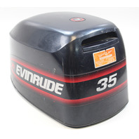 438322 Johnson Evinrude 1997-98 Top Cowling Cowl Engine Cover Hood 25 35 HP 3 Cy