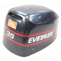 438322 Johnson Evinrude 1997-98 Top Cowling Cowl Engine Cover Hood 25 35 HP 3 Cy