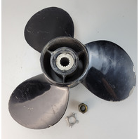 QA2004X Quicksilver Black Diamond 1976 & UP ALUM RH 16 X 13 Propeller 90-350 HP