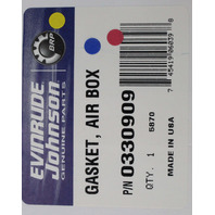 330909 Johnson Evinrude OMC Air Box Gasket NEW OLD STOCK!