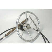 SSC124 Teleflex 16' Rack & Pinion Steering Cable W/ Steering Wheel & Helm