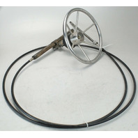 SSC124 Teleflex 16' Rack & Pinion Steering Cable W/ Steering Wheel & Helm